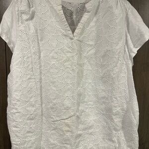 St. John's Bay White Eyelet Blouse